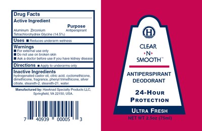 Product Label (Ultra Fresh Antiperspirant)